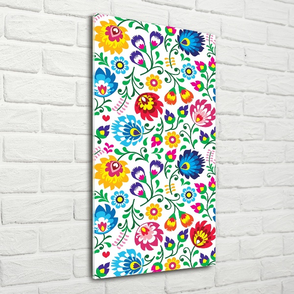 Quadro di vetro verticale Modello etnico