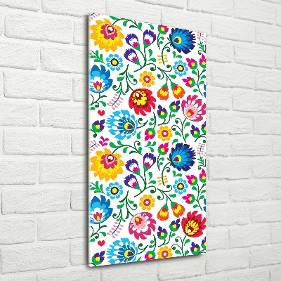 Quadro di vetro verticale Modello etnico