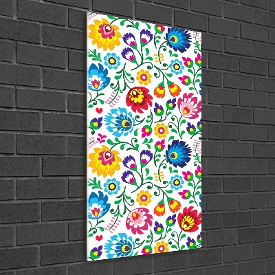 Quadro di vetro verticale Modello etnico