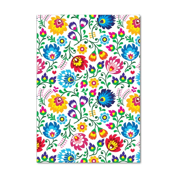 Quadro di vetro verticale Modello etnico