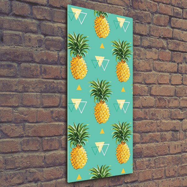 Quadro vetro verticale Ananas