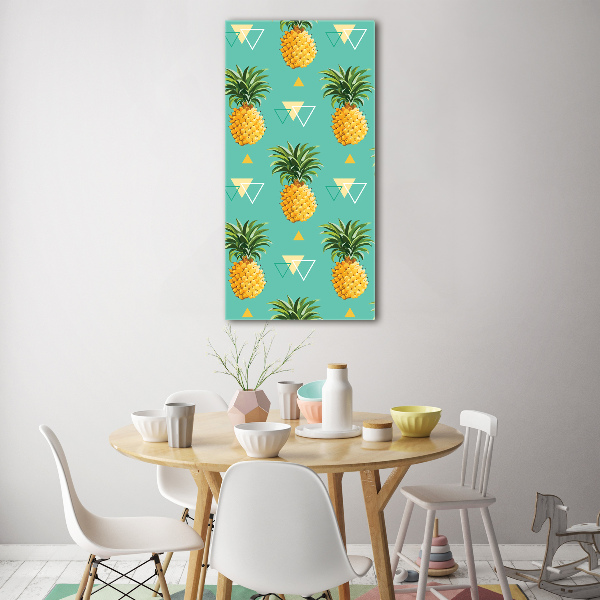 Quadro vetro verticale Ananas