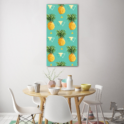 Quadro vetro verticale Ananas