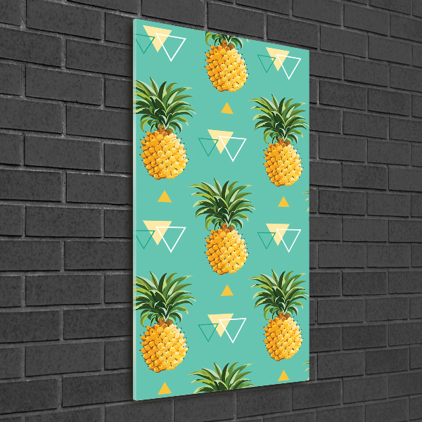Quadro vetro verticale Ananas