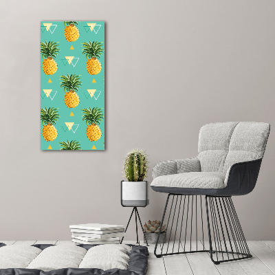 Quadro vetro verticale Ananas