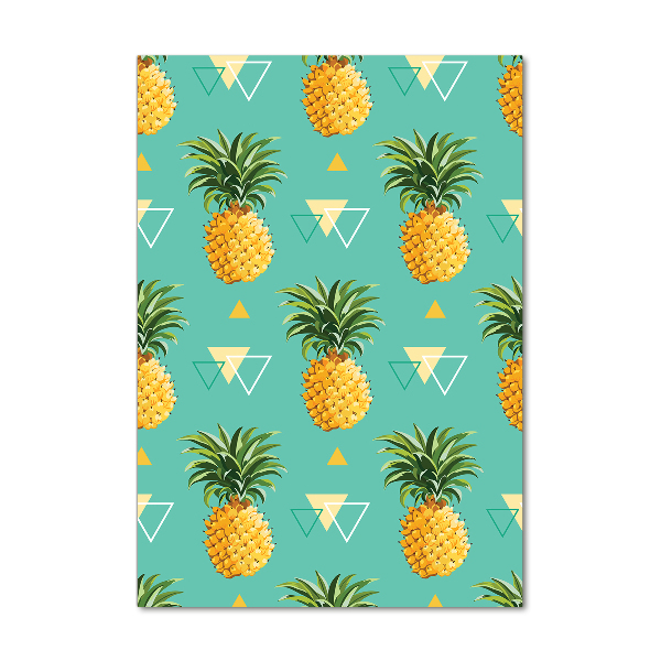 Quadro vetro verticale Ananas