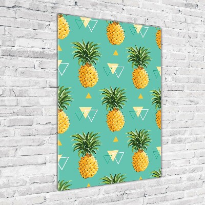 Quadro vetro verticale Ananas
