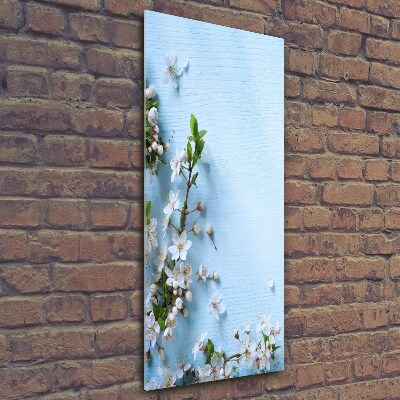 Quadro vetro verticale Fiori di ciliegio