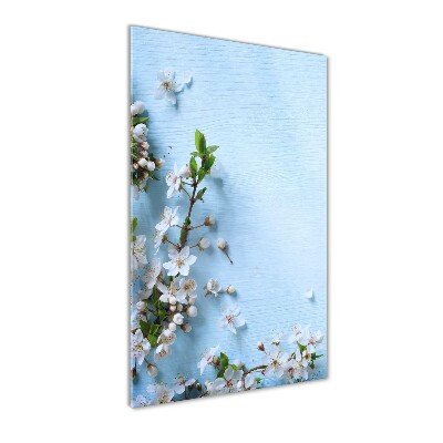Quadro vetro verticale Fiori di ciliegio