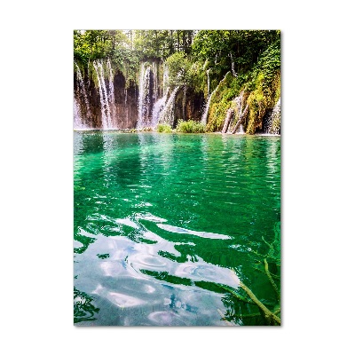 Quadro in vetro verticale Laghi di Plitvice