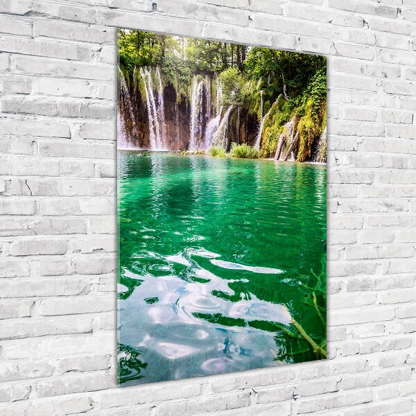 Quadro in vetro verticale Laghi di Plitvice