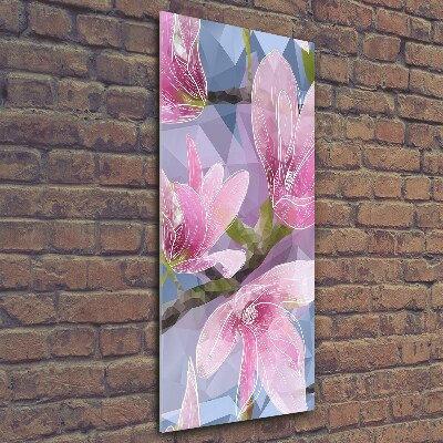 Quadro stampa su vetro verticale Magnolia