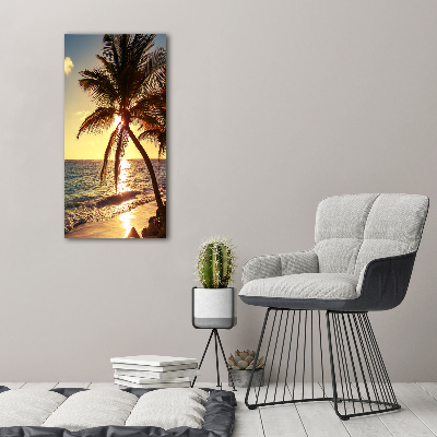 Quadro vetro verticale Spiaggia tropicale