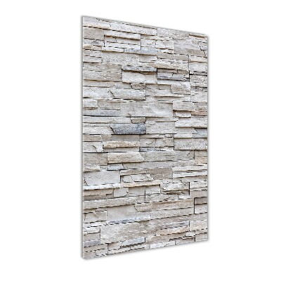 Quadro stampa su vetro verticale Muro di pietra