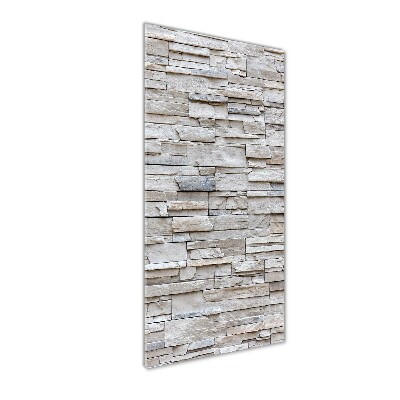 Quadro stampa su vetro verticale Muro di pietra
