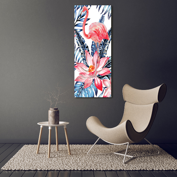 Quadro vetro verticale Fiori hawaiani