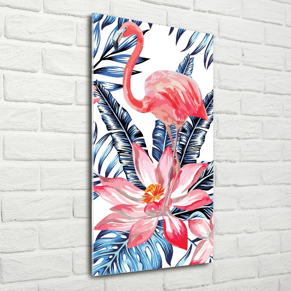 Quadro vetro verticale Fiori hawaiani