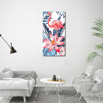 Quadro vetro verticale Fiori hawaiani