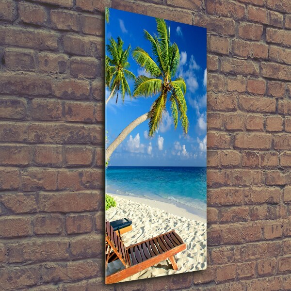 Quadro di vetro verticale Spiaggia tropicale