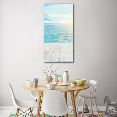 Quadro stampa su vetro verticale Spiaggia tropicale