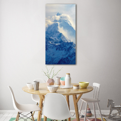 Quadro in vetro verticale In cima alla montagna