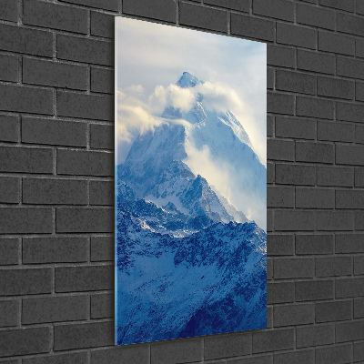 Quadro in vetro verticale In cima alla montagna