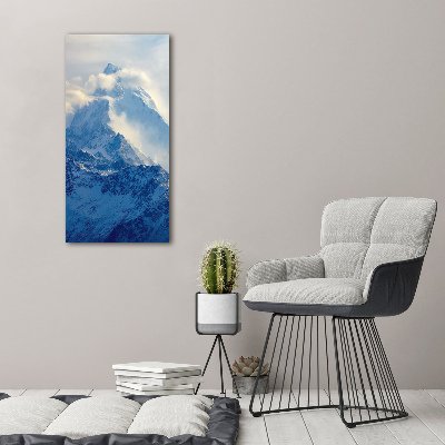 Quadro in vetro verticale In cima alla montagna