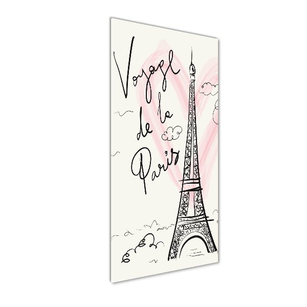 Quadro stampa su vetro verticale Torre Eiffel Parigi