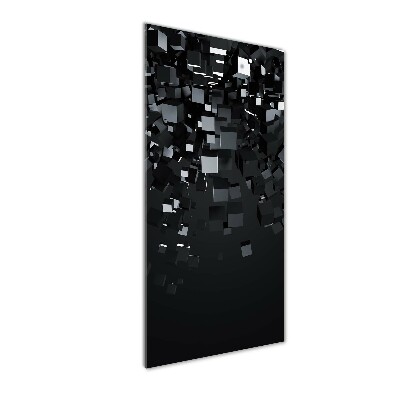 Quadro stampa su vetro verticale Astrazione 3D