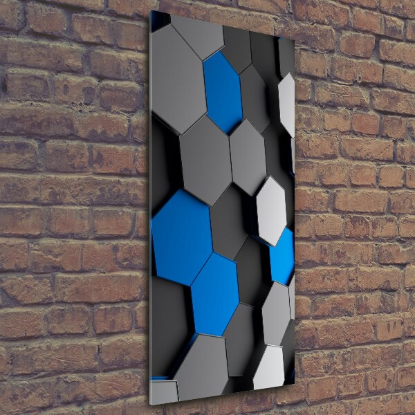 Quadro vetro verticale Astrazione 3D