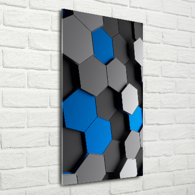 Quadro vetro verticale Astrazione 3D