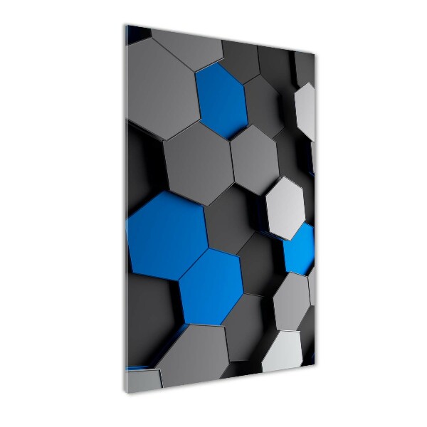 Quadro vetro verticale Astrazione 3D