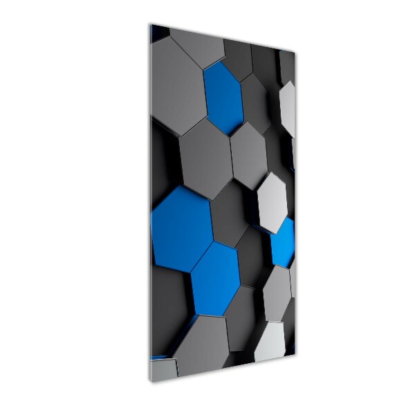 Quadro vetro verticale Astrazione 3D
