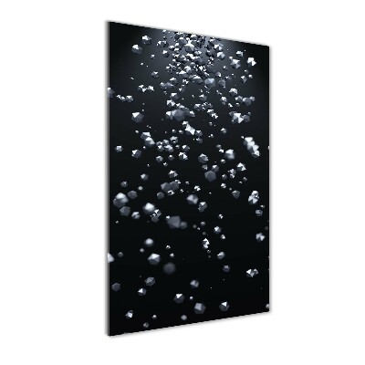 Quadro in vetro verticale Astrazione 3D