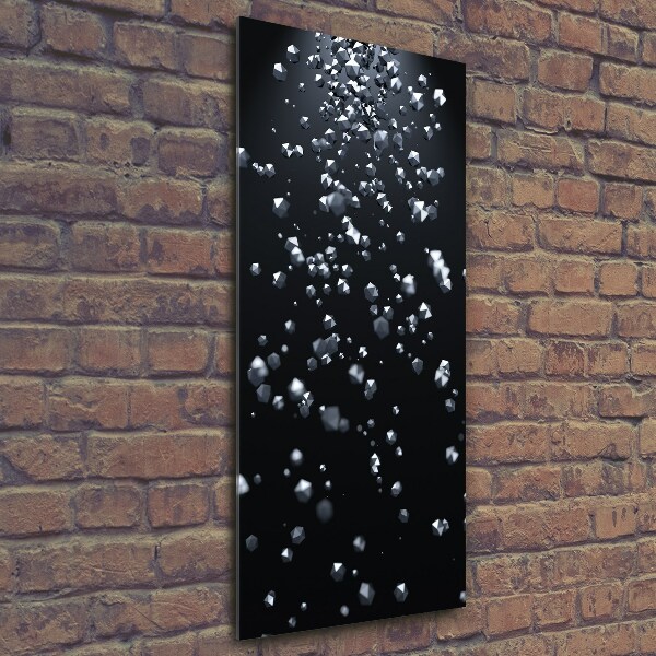 Quadro in vetro verticale Astrazione 3D