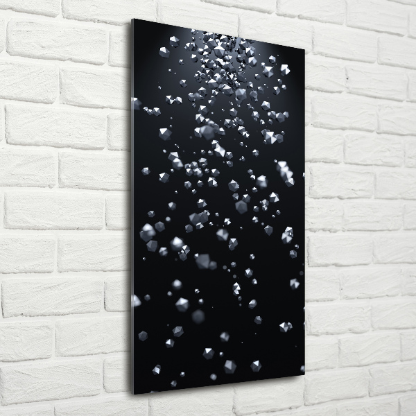 Quadro in vetro verticale Astrazione 3D