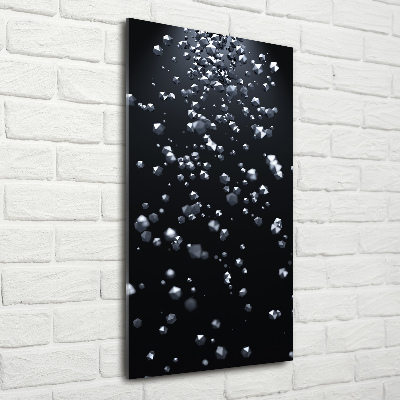 Quadro in vetro verticale Astrazione 3D