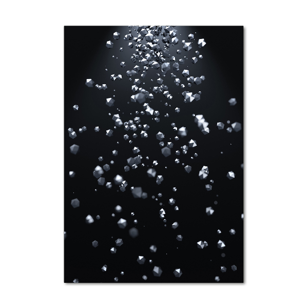 Quadro in vetro verticale Astrazione 3D