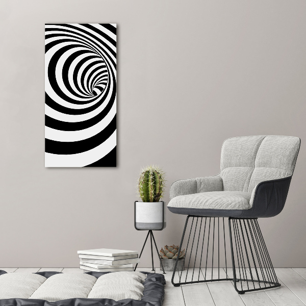 Quadro di vetro verticale Spirale a strisce