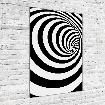 Quadro di vetro verticale Spirale a strisce