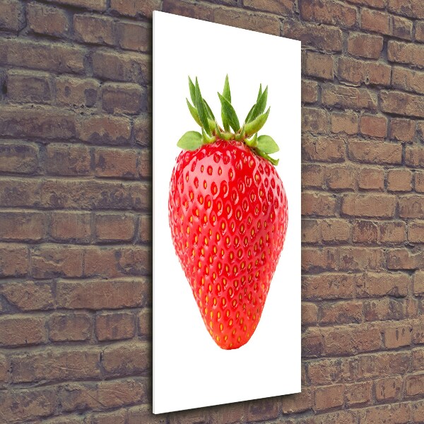 Quadro in vetro verticale Fragola