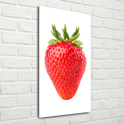 Quadro in vetro verticale Fragola