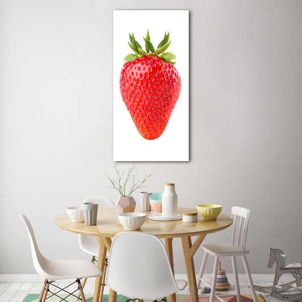 Quadro in vetro verticale Fragola