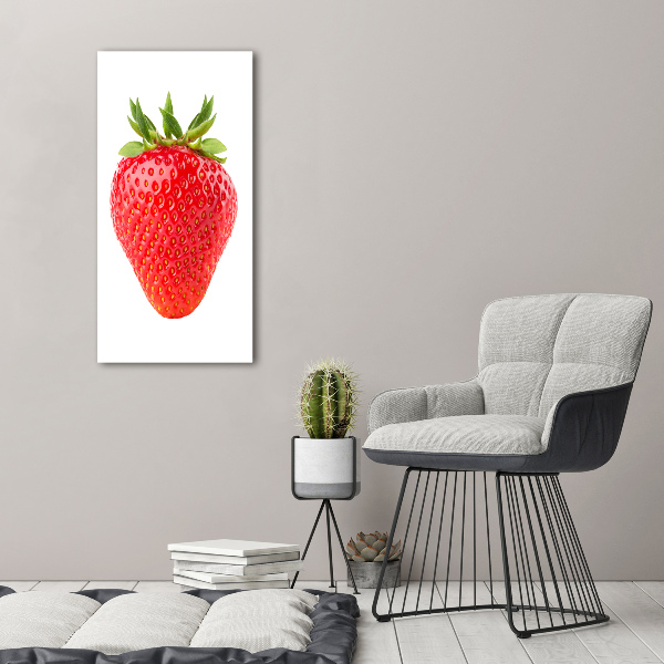 Quadro in vetro verticale Fragola