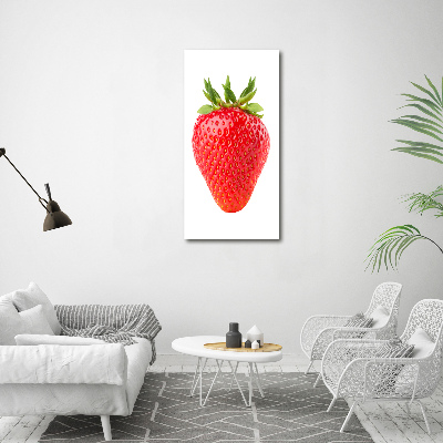 Quadro in vetro verticale Fragola