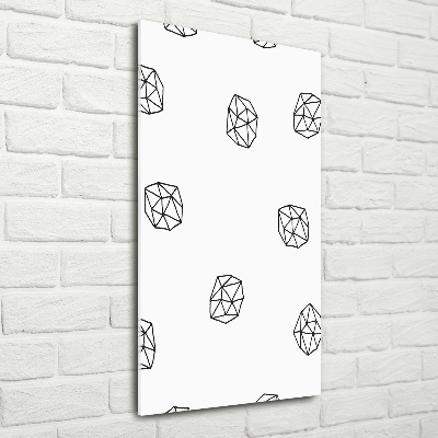 Quadro vetro verticale Modello astratto