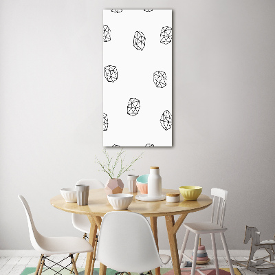 Quadro vetro verticale Modello astratto