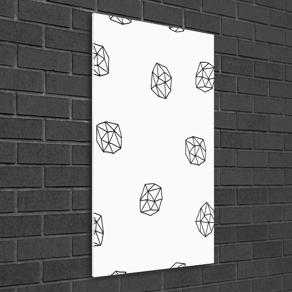 Quadro vetro verticale Modello astratto