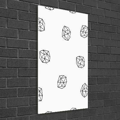 Quadro vetro verticale Modello astratto