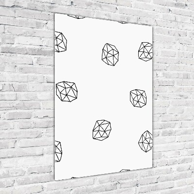 Quadro vetro verticale Modello astratto